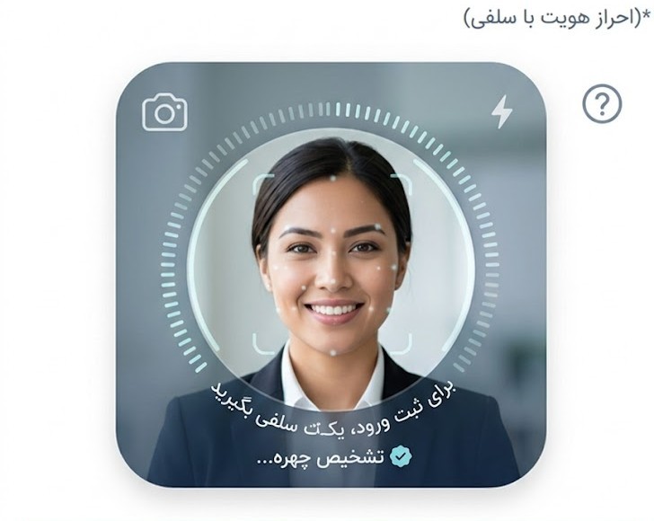 ثبت تردد کارمند با گرفتن سلفی